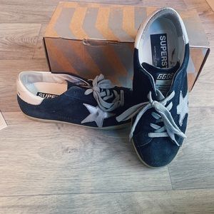 Navy blue golden goose sneakers